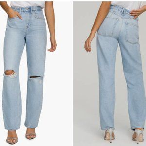 Good American - Good '90s Ripped High Waist Relaxed Jeans